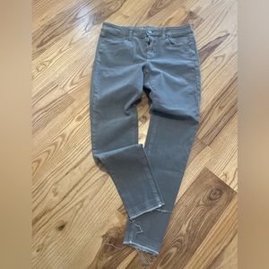 American eagle cutoff stretch jeggings gray
